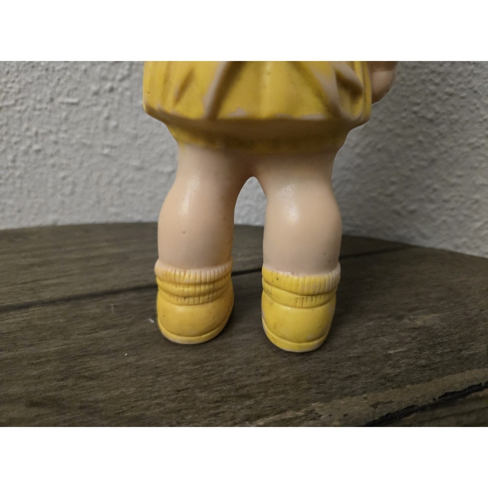 Vintage 1950's Rubber Doll, Ruth E. Newton, Sun Rubber Co, Yellow Dress Red Hair - Picture 8 of 13